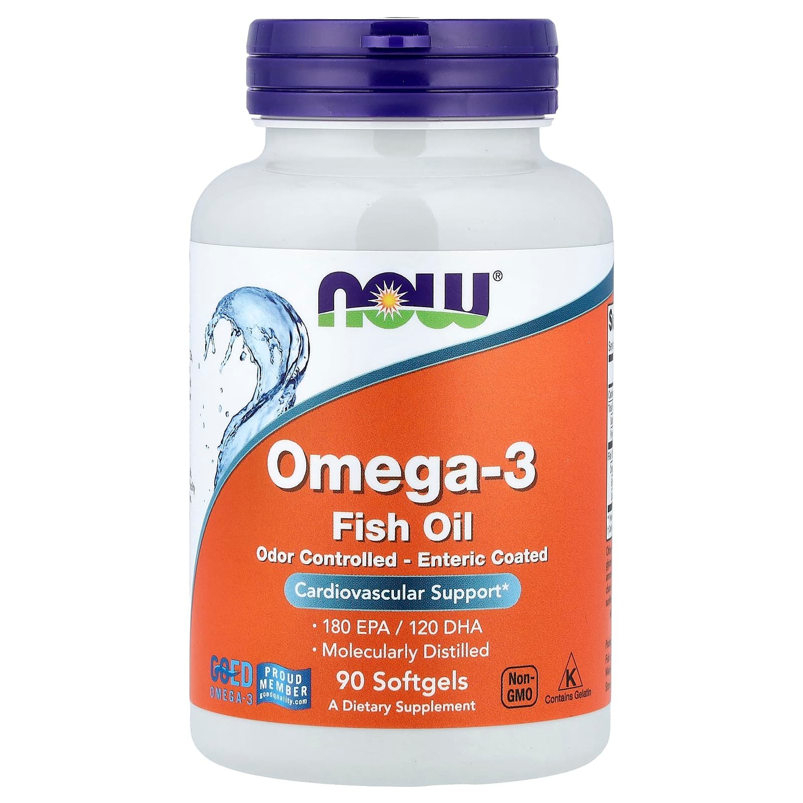 NOW Foods Omega-3 Fish Oil, 90 Softgels