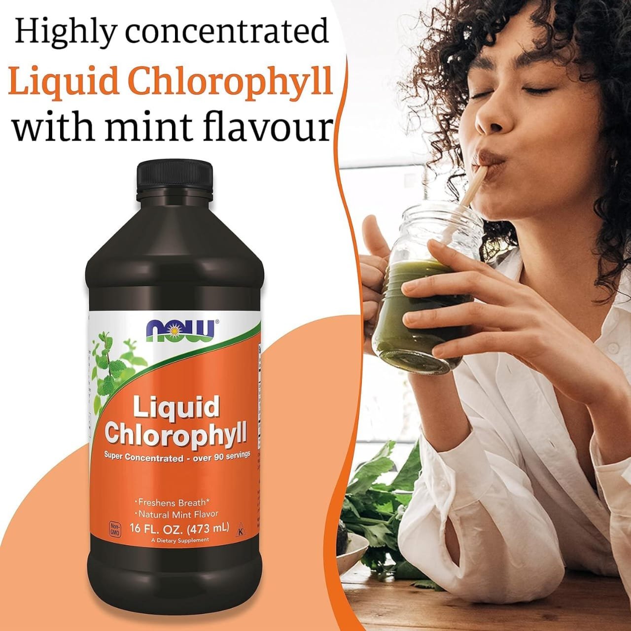 NOW Foods Liquid Chlorophyll, Mint , 16 fl oz (473 ml) - Image 3