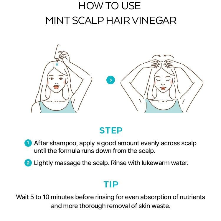 A'PIEU Mint Scalp Hair Vinegar 200Ml - Image 6