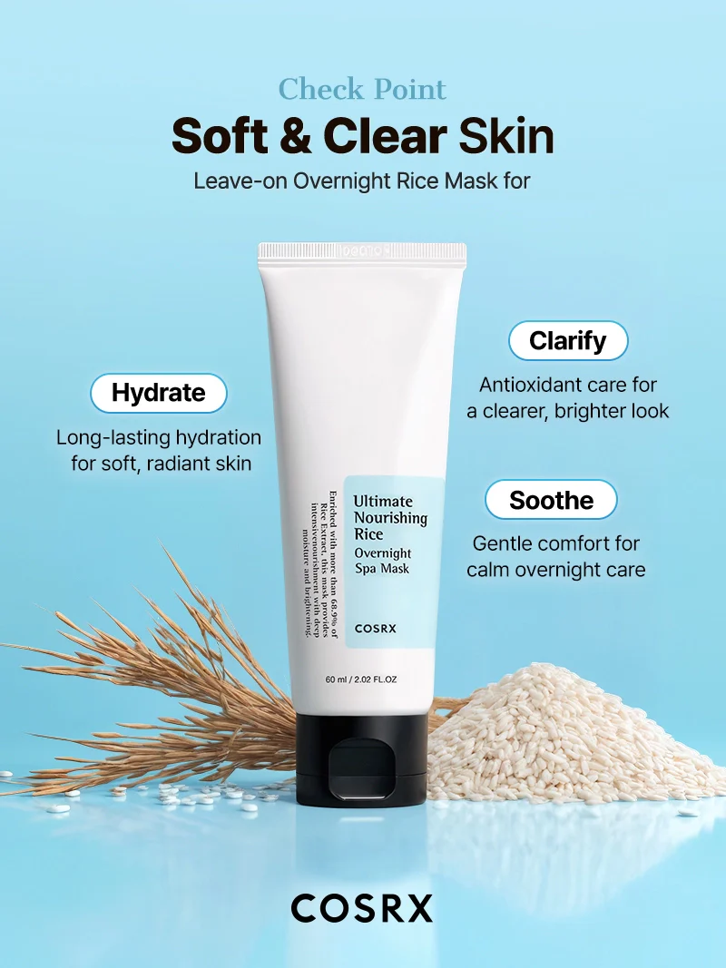 Cosrx Ultimate Nourishing Rice Overmight Spa Mask 60Ml - Image 4