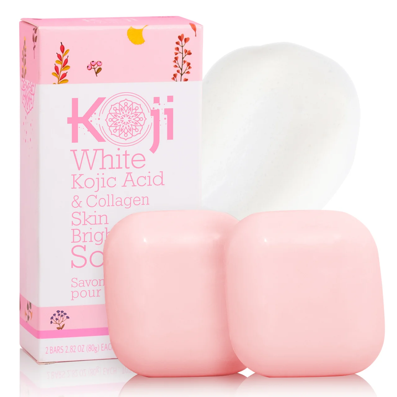 Koji White Kojic Acid & Collagen Skin Brightening Soap *2 80g