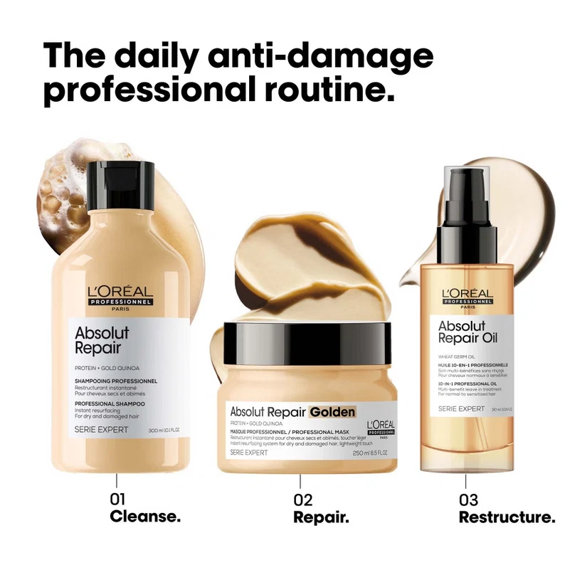 L'Oreal Professionnel Serie Expert Absolut Repair Golden Mask 250Ml - Image 4
