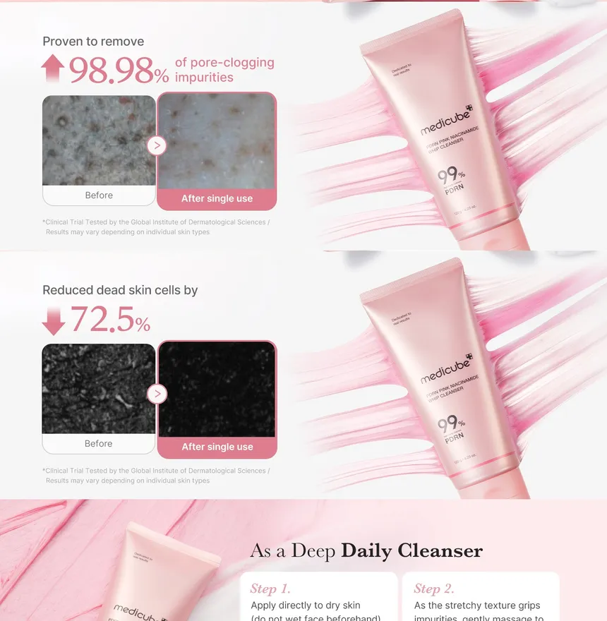Medicube PDRN Pink Niacinamide Whip Cleanser 120g - Image 4