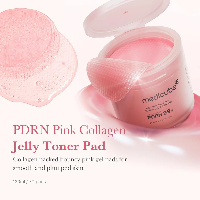 Medicube Pdrn Pink Collagen Toning Gel Toner Pad 120Ml - Image 2