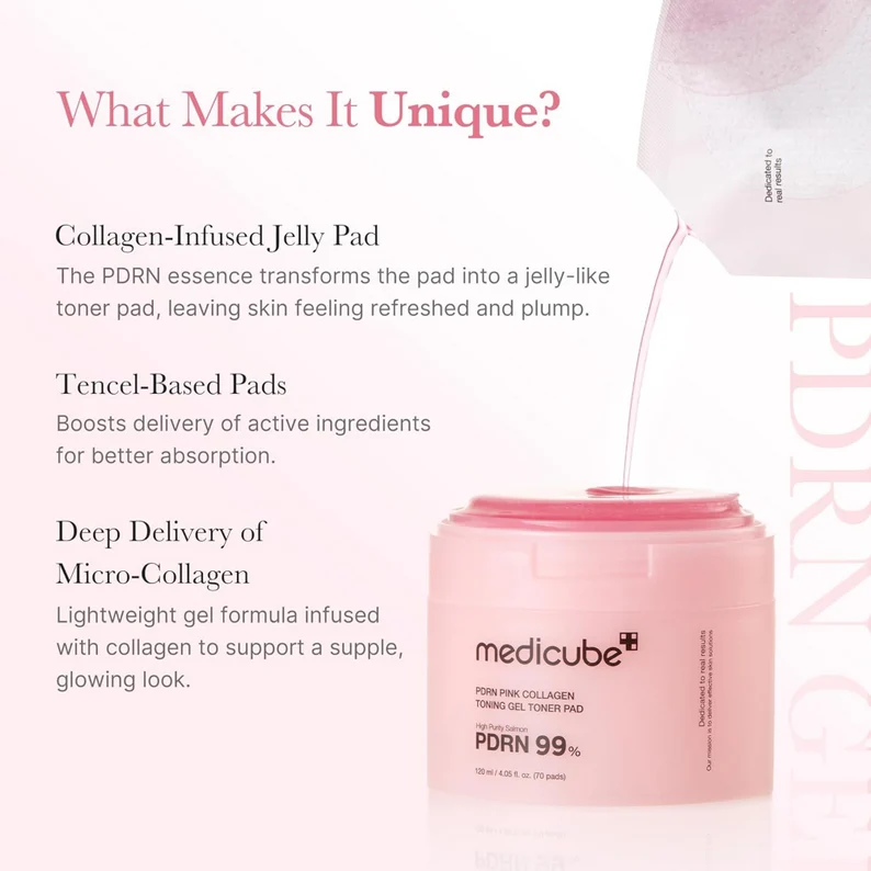 Medicube Pdrn Pink Collagen Toning Gel Toner Pad 120Ml - Image 3