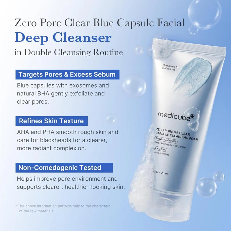 Medicube Zero SA Clear Capsule Cleansing Foam 120g - Image 2