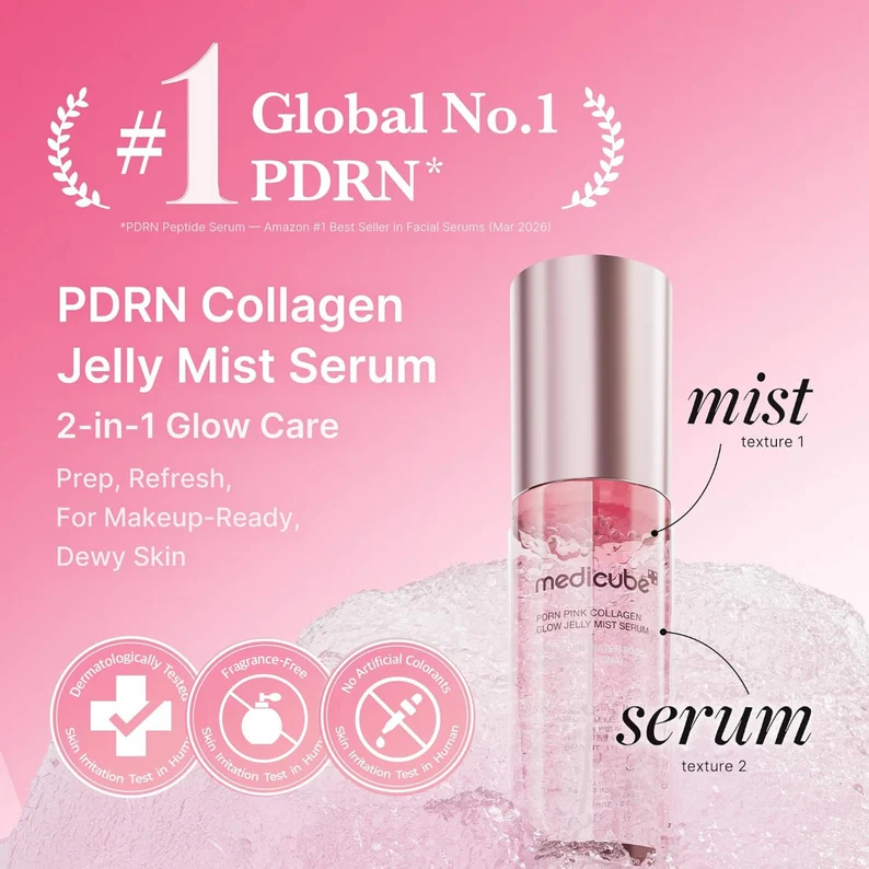 Medicube PDRN Pink Collagen Glow Jelly Mist Serum 100Ml - Image 2