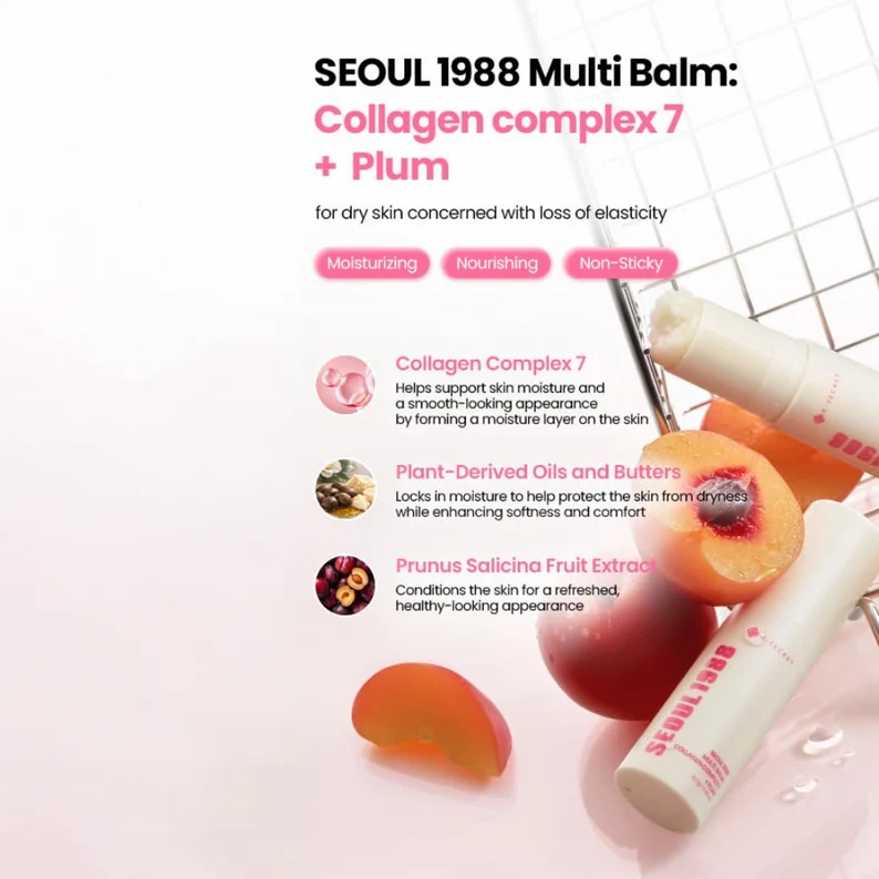 K-Secret 1988 Multi Balm : Collagen Complex 7 + Plum Moisturizer 10.7g - Image 2