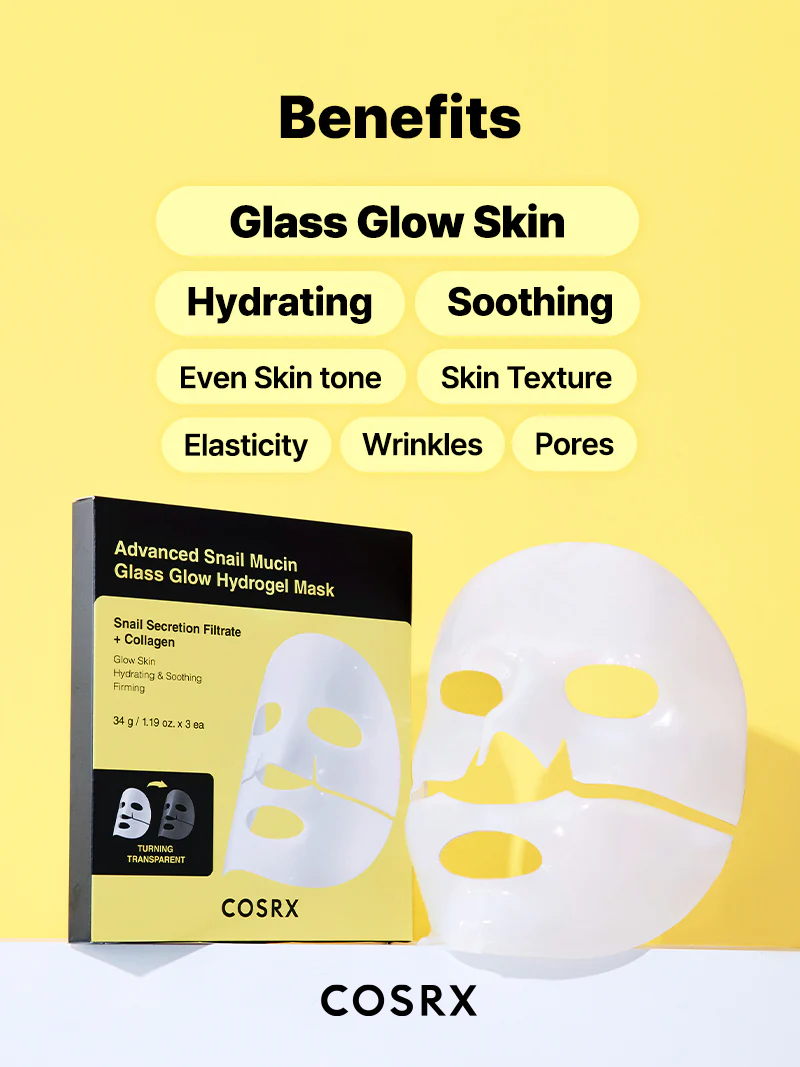 Cosrx Advanced Snail Mucin Glass Glow Hydrogel Mask - Image 3