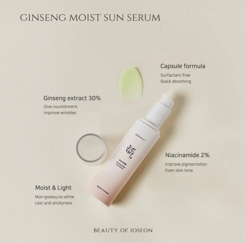 Beauty of Joseon Ginseng Moist Sunblock Serum SPF 50+ PA++++ - Image 2