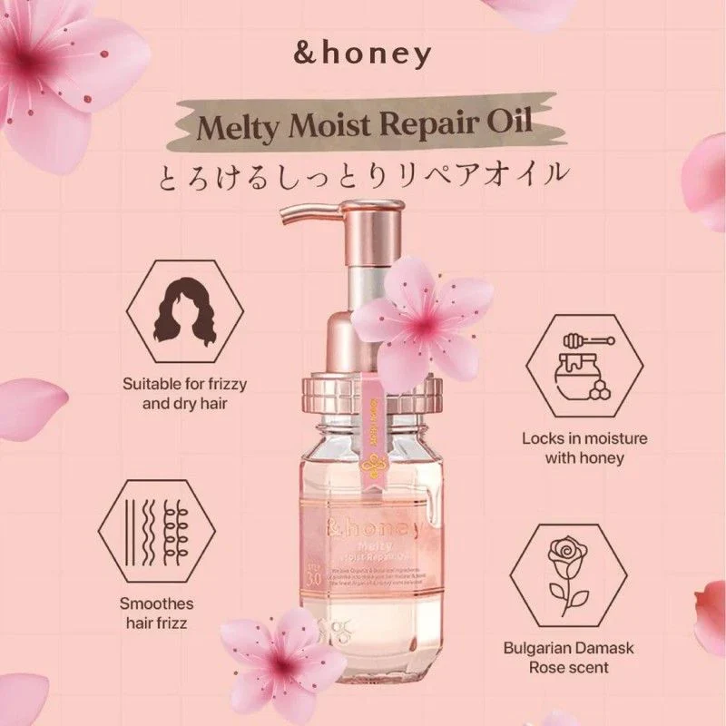 &Honey Melty Moist Repair Hair Oil 100Ml - Image 3