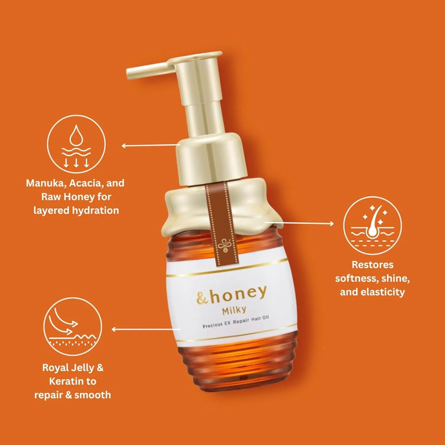 &Honey Milky Procious Ex Repair Hair Oil 105Ml - Image 5