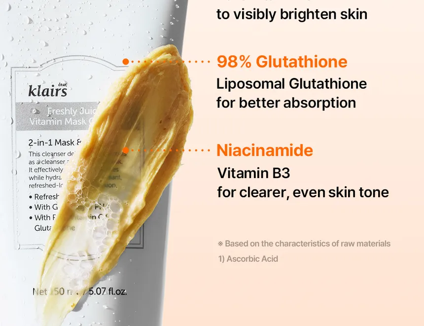 Dear, Klairs Freshly Juiced Vitamin Mask Cleanser 150Ml - Image 10