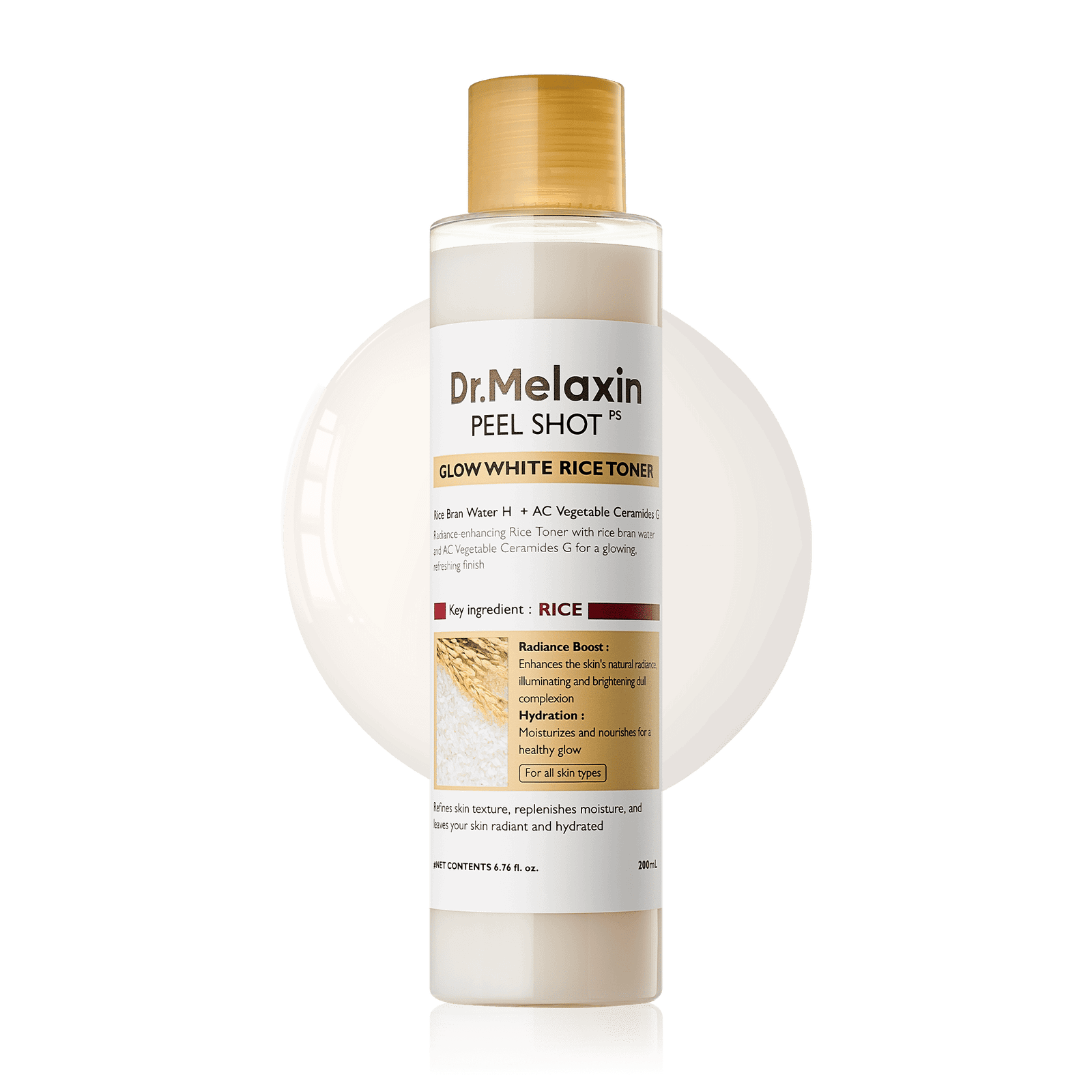 Dr. Melaxin Peel Shot Glow White Rice Toner 200Ml