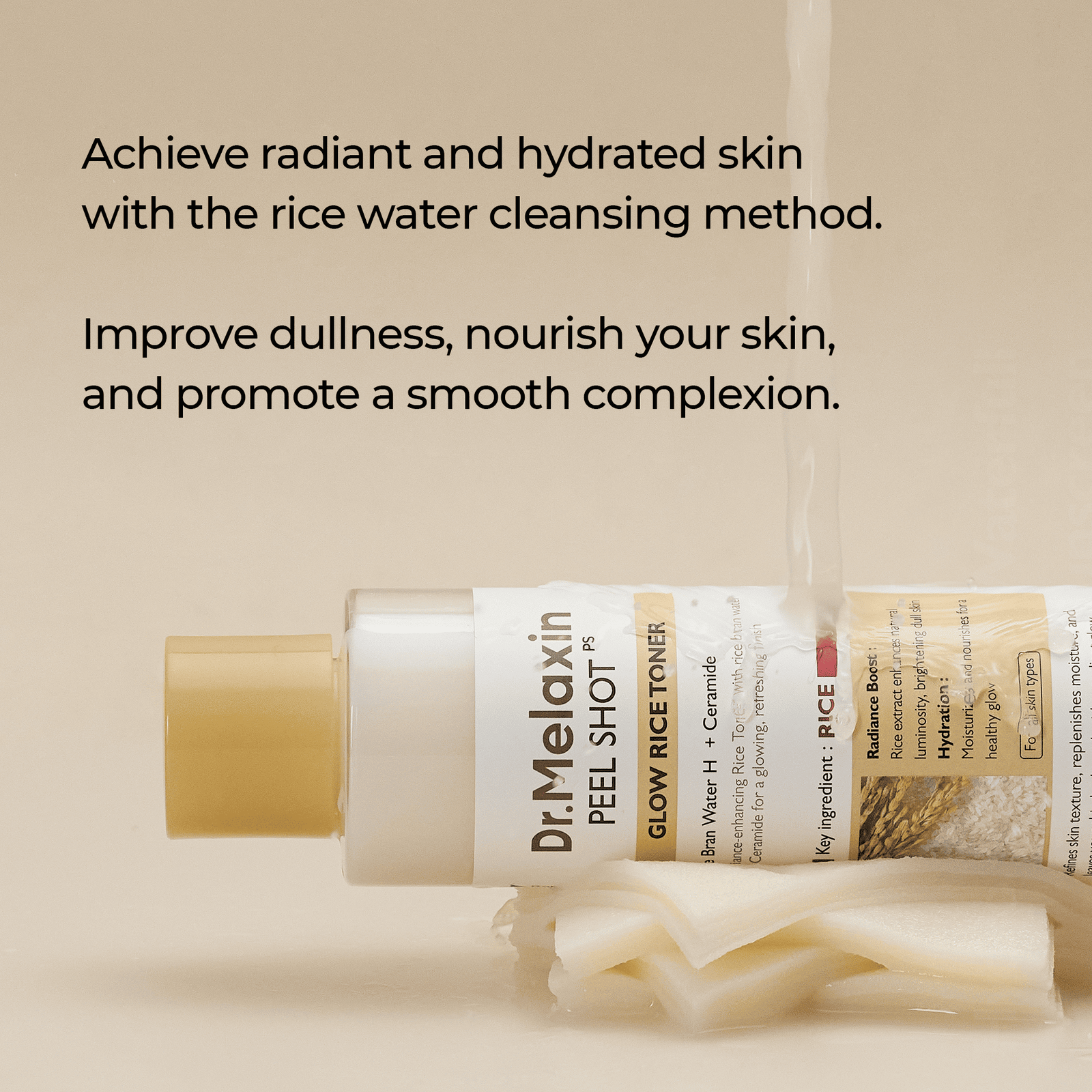 Dr. Melaxin Peel Shot Glow White Rice Toner 200Ml - Image 4