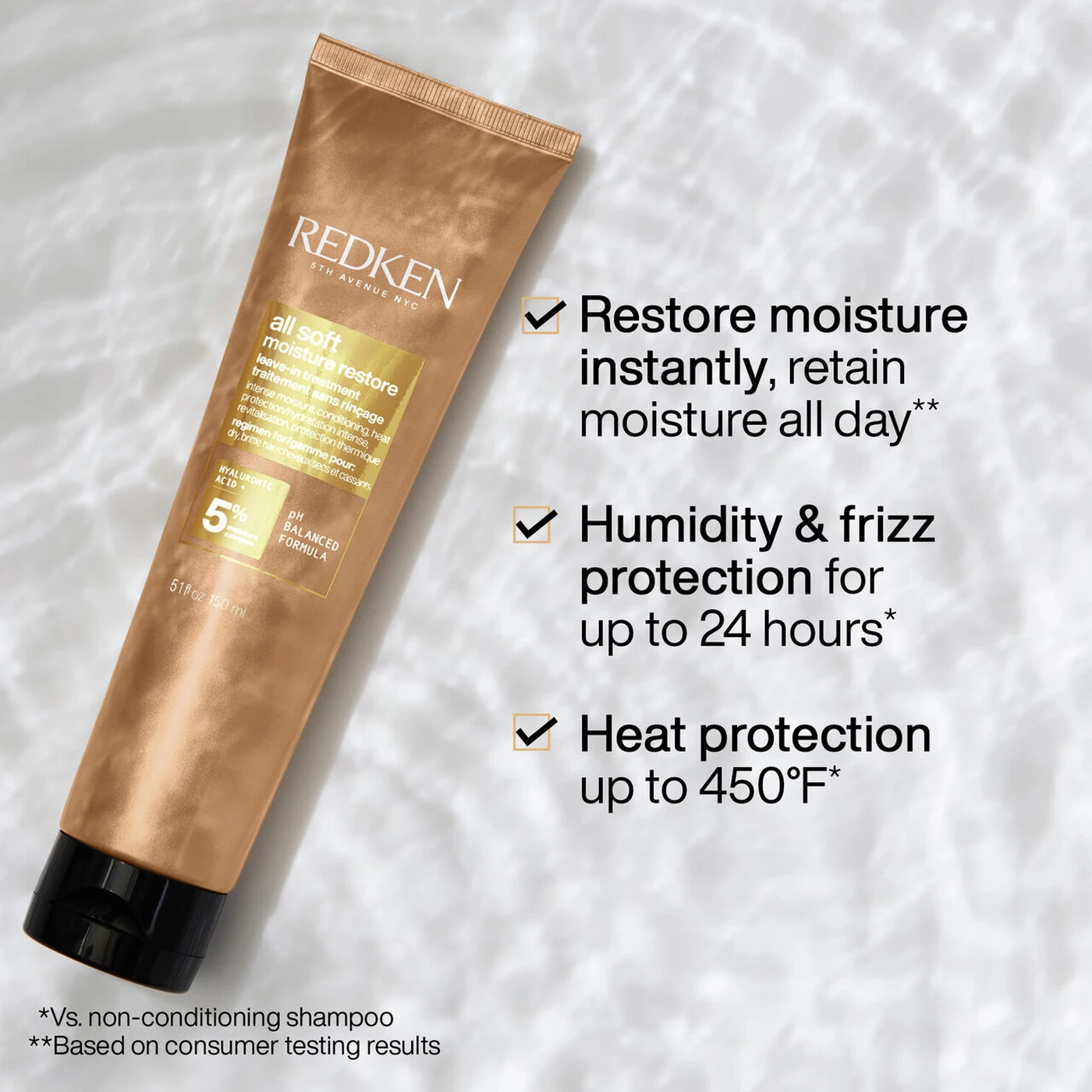 Redken All Soft Moisture Restore Leave In Treatment 150Ml - Image 3